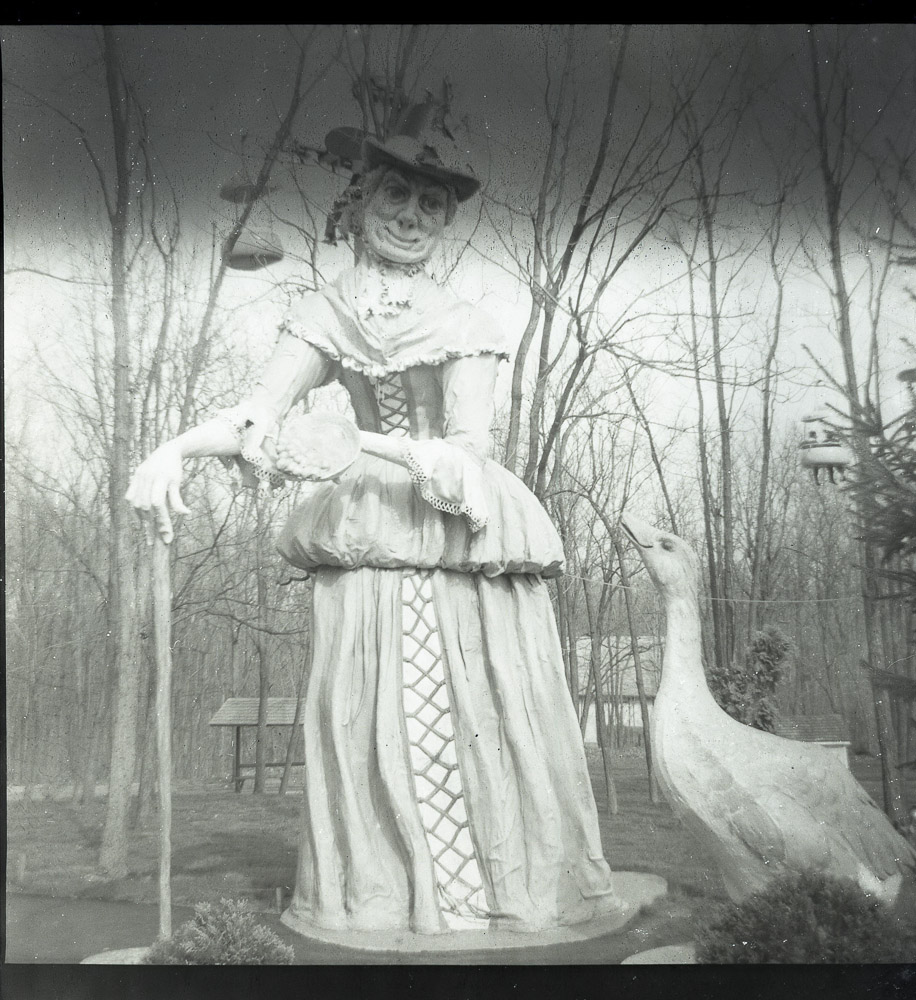 Fantasy Land''s famous "Mother Goose" statue.